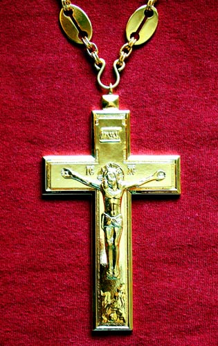 Krzyż kapłański - złoty /nr 2/